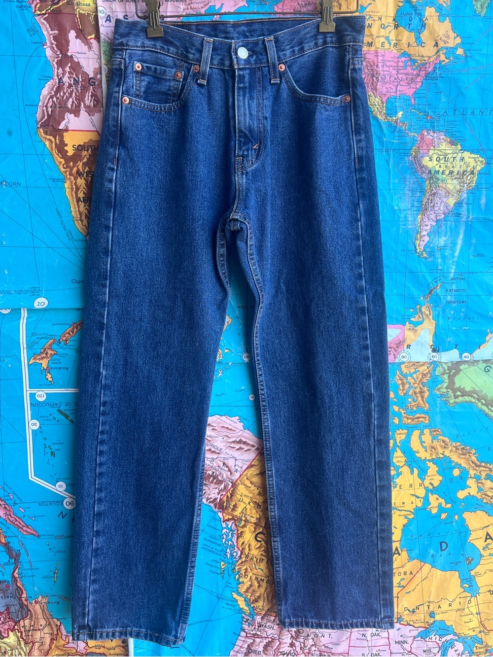 Levi's Men's 505 Straight-Leg Jeans in Deep Blue Denim 29x30